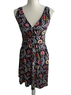 BODEN Multicolor Floral V Neck Dress Size US 4P
